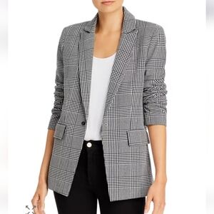 Aqua Houndstooth Black And White Blazer Size Medium
